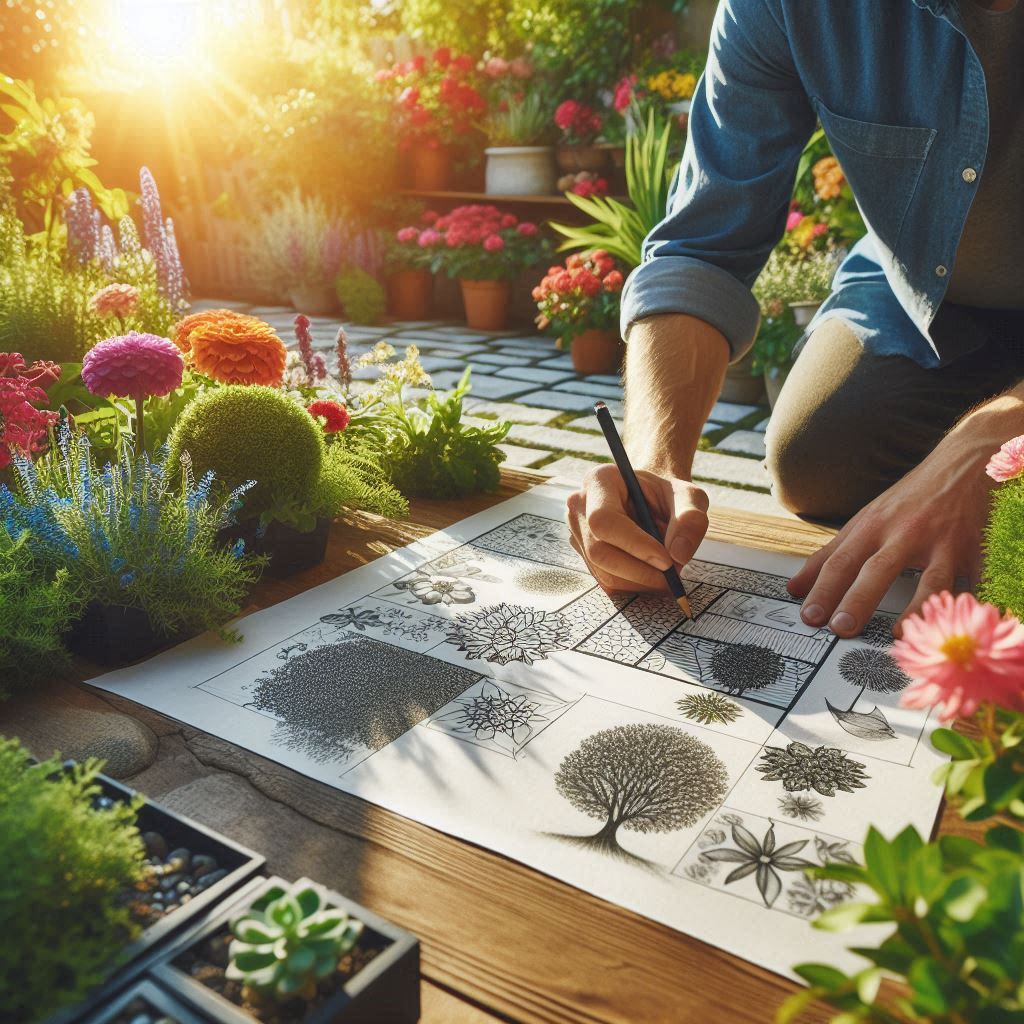 Izrada plana vrta, skice i raspored biljaka, elementi dizajna i ideje za baštu