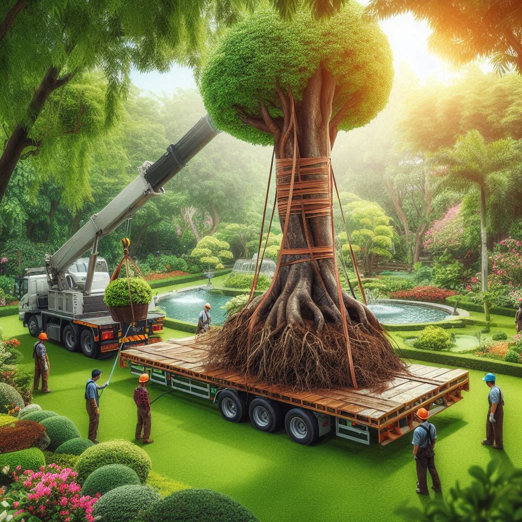 Priprema odraslog stabla za presađivanje, iskopavanje rova i obogaćivanje tla