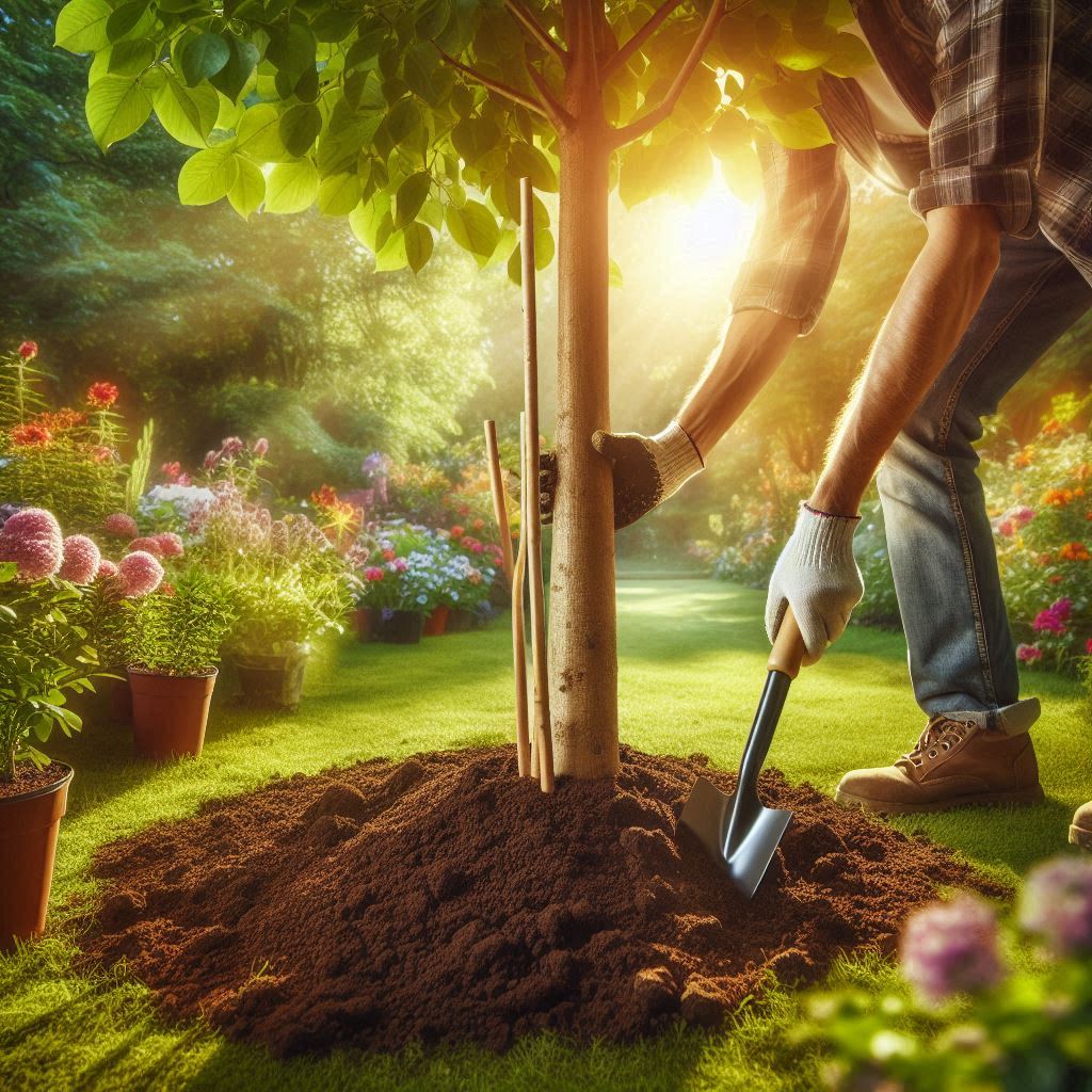 Priprema zrelog stabla za presađivanje, iskopavanje rova i obogaćivanje tla