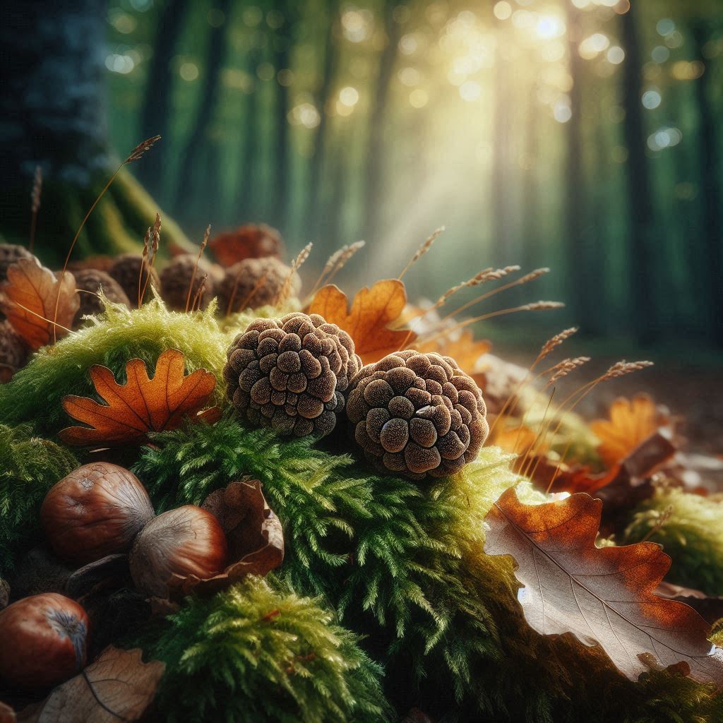 Prirodno prisustvo tartufa u šumi Srbije, blizu hrastova i leski